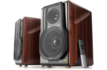 Image of Edifier S3000 Pro Powered Wireless Bookshelf Speakers, Brown, Large, 4004421