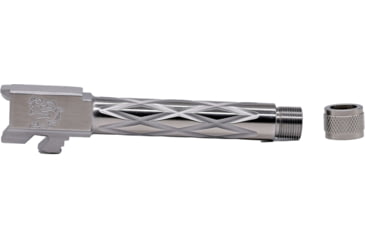 Image of EFK Fire Dragon Sig Sauer P320 9mm Full Size 4.7in, Threaded 1/2X28 RH, Diamond Fluted Polished Stainless, SSP320F9DFTHRPS