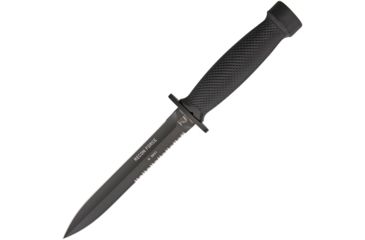 Image of Eickhorn Solingen Recon Force Dagger Fixed Blade Knife, 6.63in, Stainless Steel, Partially Serrated, Black EI825107
