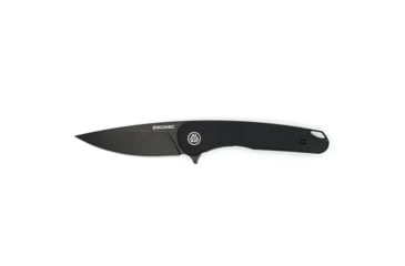 Image of EIKONIC Knife Company Dromas Folding Knife - Designed by Ramon Chaves, 3.25in, D2 Steel w/ Rockwell Hardness of 59-60, G10 Handle, Black/Black, 440BB