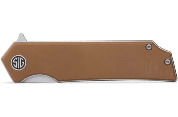 Image of EIKONIC Knife Company Tsuru 3.30 Folding Tanto Plain Satin 154CM SS Blade, 4.20 Coyote Brown G10 Handle, TS8SBRN