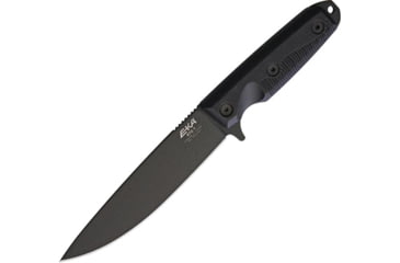 Image of EKA RTG-1 Fixed Blade Knife, 10.5in Overall, 5.75in Black Powder Coated 1095Hc Steel Blade, Black G10 Handle, Black Kydex Belt Sheath, 50010