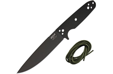 Image of EKA RTG-1 Fixed Blade Knife, 10.5in Overall, 5.75in Black Powder Coated 1095Hc Steel Blade, OD Green Paracord To Wrap The Handle, Black Kydex Belt Sheath, 50050