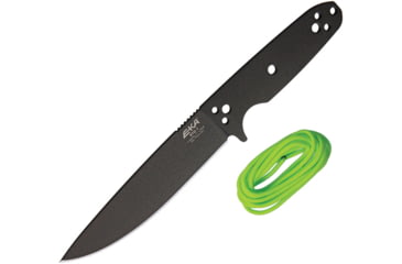 Image of EKA RTG-1 Fixed Blade Knife, 10.5in Overall, 5.75in Black Powder Coated 1095Hc Steel Blade, One-Piece Comes w/Lime Paracord That Can Be Used To Wrap The Handle, Black Kydex Belt Sheath, 50070
