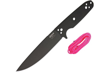 Image of EKA RTG-1 Fixed Blade Knife, 10.5in Overall, 5.75in Black Powder Coated 1095Hc Steel Blade, One-Piece Comes w/Pink Paracord That Can Be Used To Wrap The Handle, Black Kydex Belt Sheath, 50120