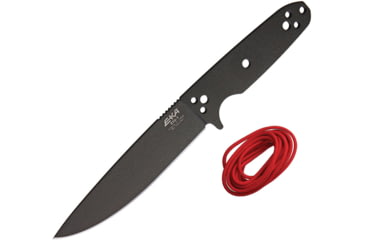 Image of EKA RTG-1 Fixed Blade Knife, 10.5in Overall, 5.75in Black Powder Coated 1095Hc Steel Blade, One-Piece Comes w/Red Paracord That Can Be Used To Wrap The Handle, Black Kydex Belt Sheath, 50090
