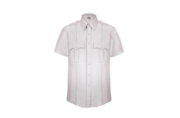 Image of Elbeco TexTrop2 Zippered Short Sleeve Polyester Shirt - Mens, 19 in, White, Z3310N-19