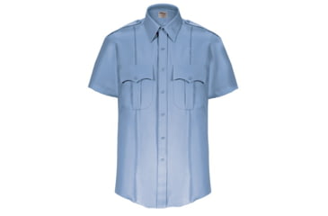 Image of Elbeco TexTrop2 Short Sleeve Polyester Shirt - Men's, 17 in, Blue, Z3313N-17