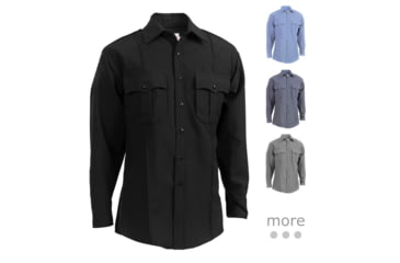Image of Elbeco TexTrop2 Long Sleeve Polyester Shirt - Mens, Black, Blue, French Blue, Gray, Navy, Silver Tan