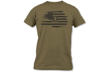 Image of Element Outdoors Grunge Flag Short-Sleeve T-Shirt - Mens, Military Green, X-LARGE, SS-GFT-XL-MG