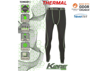 Image of Element Outdoors Kore Series Light Thermal Long Underwear - Mens, BLACK, 3X-Large, KS-LTLU-3XL-BK