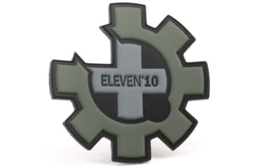 Image of Eleven 10 Logo PVC Patch, Black, E10-LP-BLK