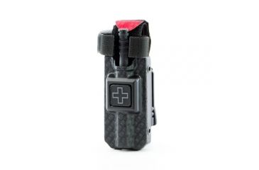 Image of Eleven 10 Rigid Tq Case For Cat, Cross Front, Belt Tek-lok, Black Basket Weave w/ Grey Cross, E10-3021B-BSK