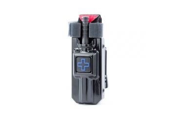 Image of Eleven 10 Rigid Tq Case For Cat, Cross Front, Belt Tek-lok, Black Plain w/ Blue Cross, E10-3021B-HGL