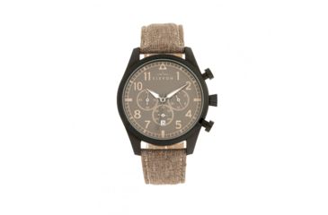 Image of Elevon Curtiss Leather-Band Watch W/ Date, Black, ELE104-5