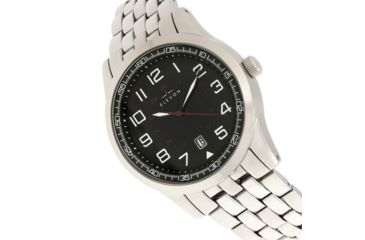 Image of Elevon Garrison Bracelet Watch W/Date, Silver/Black, ELE105-2