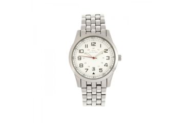 Image of Elevon Garrison Bracelet Watch W/Date, Silver/White, ELE105-1