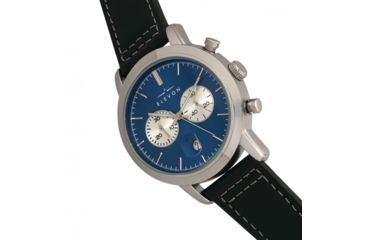 Image of Elevon Langley Chronograph Leather-Band Watch W/ Date, Blue/Black, ELE103-6