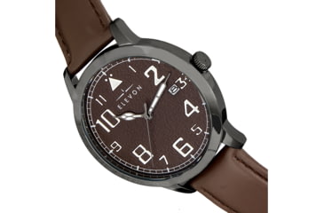 Image of Elevon Sabre Watch w/Date - Mens, Goldenrod/Brown, One Size, ELE121-6