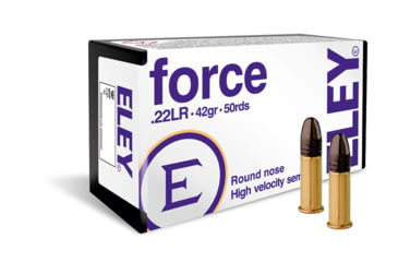 Image of Eley Ammunition .22 Long Rifle 42 Grain Round Nose Lead Solid Rimfire Ammo, 50 Rounds, 02400