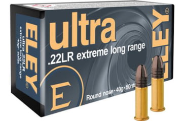 Image of Eley Ammunition Eley Ultra Extreme Long Range 22lr 40gr Rn 50rd 100bx/cs, 02600