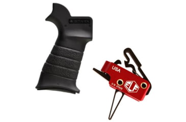 Image of Elftmann Tactical Elftmann 3 Gun Trigger Curved 3 GUN-S W/ Stark Equipment AR Rifle Grip, with Swivel Mount, Black ANG-SM-BL