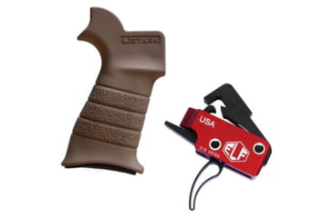 Image of Elftmann Tactical Elftmann AR-10 Trigger Curved AR-10-C W/ Stark Equipment AR Rifle Grip, Earth ANG-EA
