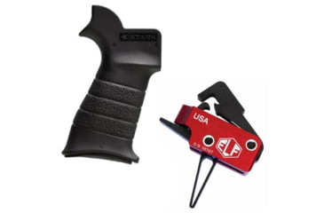 Image of Elftmann Tactical Elftmann AR-10 Trigger Straight AR-10-S W/ Stark Equipment AR Rifle Grip, with Swivel Mount, Black ANG-SM-BL