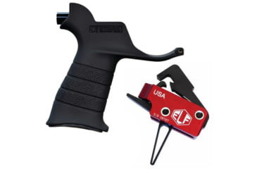 Image of Elftmann Tactical Elftmann AR-10 Trigger Straight AR-10-S W/ Stark SE-2 AR-15 Pistol Grip With CR123 Battery Storage And Sling Swivel Mount Black