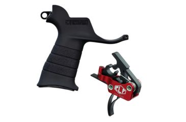 Image of Elftmann Tactical Elftmann 3 Gun Trigger Curved 3 GUN-C W/ Stark SE-2 AR-15 Pistol Grip With CR123 Battery Storage And Sling Hook Mount Black