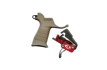 Image of Elftmann Tactical Elftmann AR-10 Trigger Curved AR-10-C W/ Stark SE-2 AR-15 Pistol Grip With CR123 Battery Storage And Sling Hook Mount Black