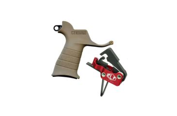 Image of Elftmann Tactical Elftmann AR-10 Trigger Straight AR-10-S W/ Stark SE-2 AR-15 Pistol Grip With CR123 Battery Storage And Sling Swivel Mount Black