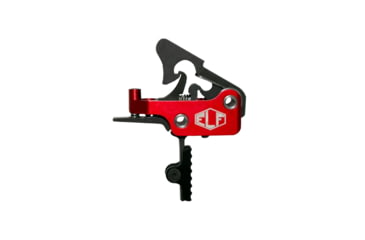Image of Elftmann Tactical Apex AR-15 Straight Adjustable Trigger, Black Shoe, Anodized, Red, APEXBS