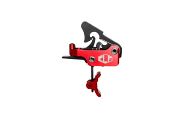 Image of Elftmann Tactical Apex Pro AR-15 Curved Adjustable Trigger, Red Shoe, Anodized, Red, APEXPRORC