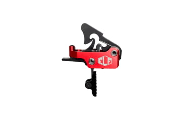 Image of Elftmann Tactical Apex Pro AR-15 Straight Adjustable Trigger, Black Shoe, Anodized, Red, APEXPROBS