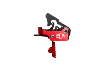 Image of Elftmann Tactical Apex Pro AR-15 Straight Adjustable Trigger, Red Shoe, Anodized, Red, APEXPRORS