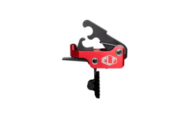Image of Elftmann Tactical SE AR-15 Straight Adjustable Trigger, Black Shoe, Anodized, Red, SEBS