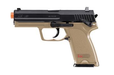 Image of Elite Force HK USP C02 Airsoft Double Action Pistol,6mm,16rd Capacity,Dark Earth Brown 2275023