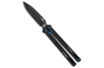 Image of Elite Outfitting Solutions Inc. EOS Serpent Balisong Butterfly KnfBlk Ti 4.1" Blk DLC*DISCOUNTED*, Black, CPM S35VN, adult, BHQ-212219