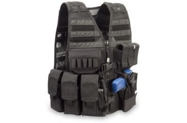 Image of Elite Survival Systems MVP Commandant Tactical Holster Vest, Left Hand Holster, Black MVP030102-B