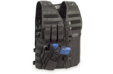 Image of Elite Survival Systems MVP Director Tactical Holster Vest, Right Hand Holster, Black MVP010103-B