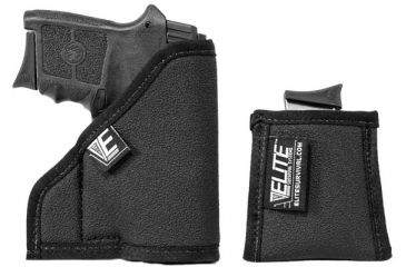 Image of Elite Survival Systems Pocket Holster Combo Kit, Includes Pocket Mag Pouch, Size 2L, Black, 2L PH-2L-CK