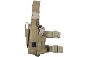 Image of Elite Survival Systems Tactical Thigh Holster w/ Light Left Hand, Coyote Tan 7676-T-LH