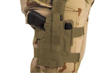 Image of Elite Survival Systems Thigh Holster, Right Hand, Coyote Tan - Fits Glock &amp; Similar w/ Light 7676-T-RH