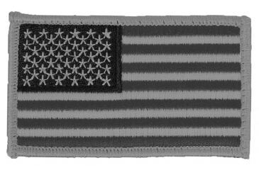Image of Elite Survival Systems US Flag Patches - Standard Orientation, Black/Gray, 3.5in x 2in ID-US-107