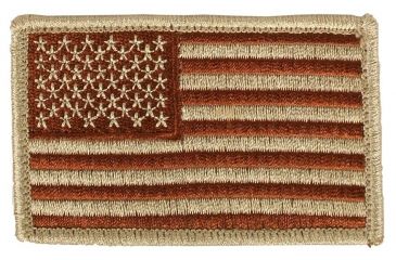 Image of Elite Survival Systems US Flag Patches - Standard Orientation, Coyote/FDE, 3.5in x 2in ID-US-105