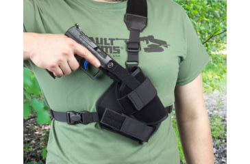 Image of Elite Survival Systems Warden Chest Holster, Right Hand, Black, 1, 7105-1-RH