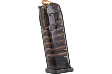 Image of Elite Tactical Systems Carbon Smoke Series Glock 19/26 Pistol Magazine, 9mm Luger, 15 Round, Carbon Smoke, 1 Pack, Polymer, SMK-GLK-19-15RD