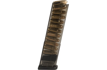 Image of Elite Tactical Systems Carbon Smoke Series Glock 43 Pistol Magazine, 9mm Luger, 12 Round, Carbon Smoke, 1 Pack, Polymer, SMK-GLK-43-12-12RD