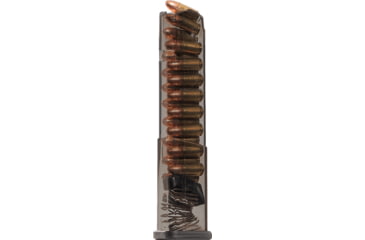 Image of Elite Tactical Systems Carbon Smoke Series Glock 43X/28 Pistol Magazine, 9mm Luger, 19 Round, Carbon Smoke, 1 Pack, Polymer, SMK-GLK-43X-19-19RD